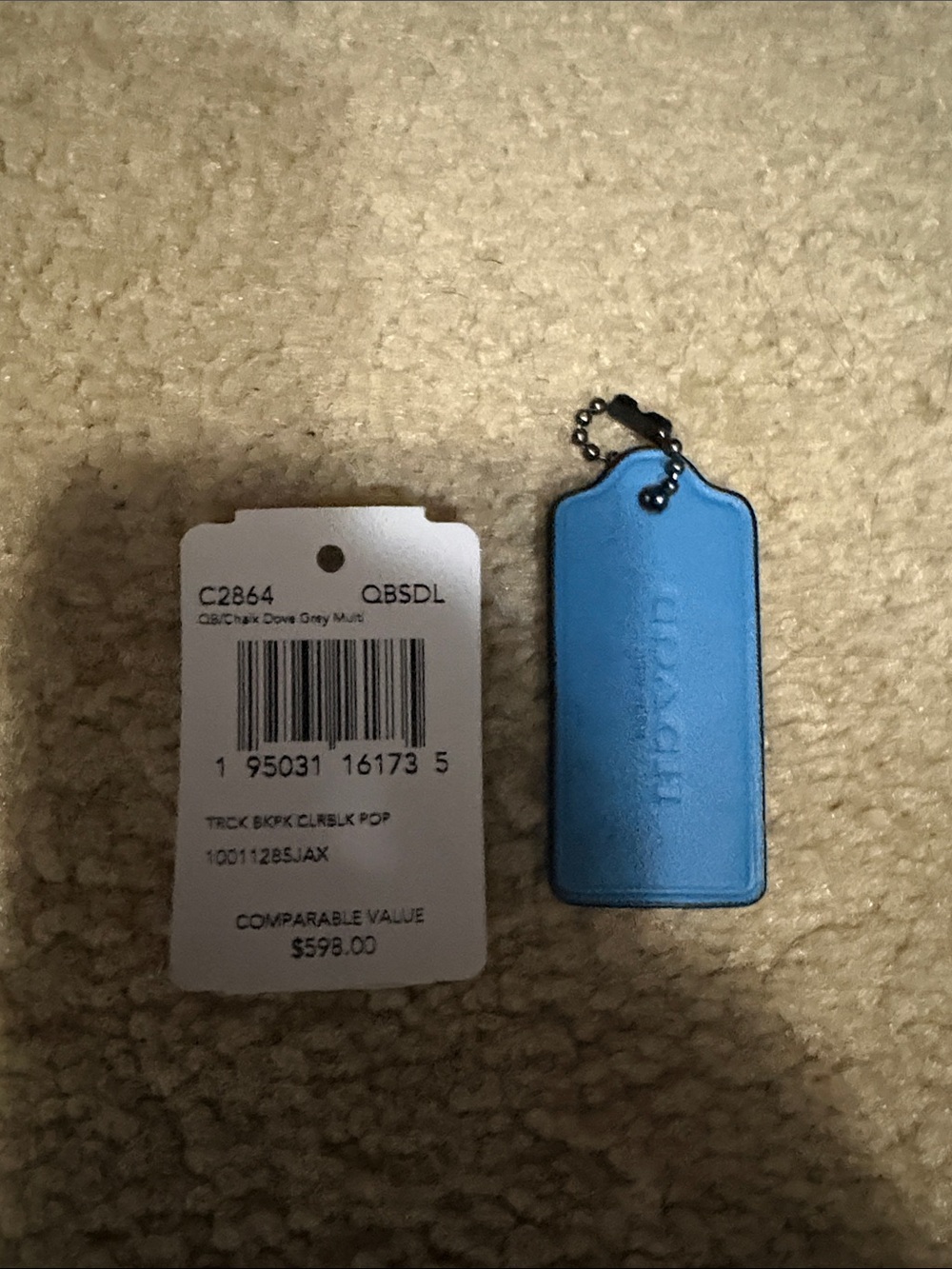 Coach Men’s Grey Backpack with Black Flap and Blue Trim - Picture 4 of 12